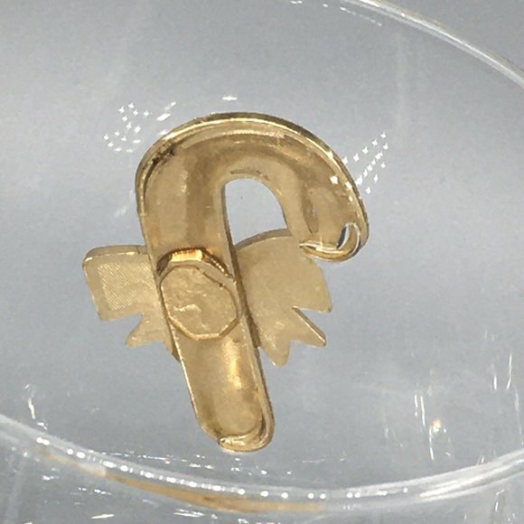 x2 Rhinestone Candy Cane Stemless Wine Glass Set Red Gold Bow Christmas Holidays - Picture 9 of 10